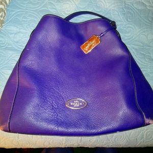 Purple coach purse